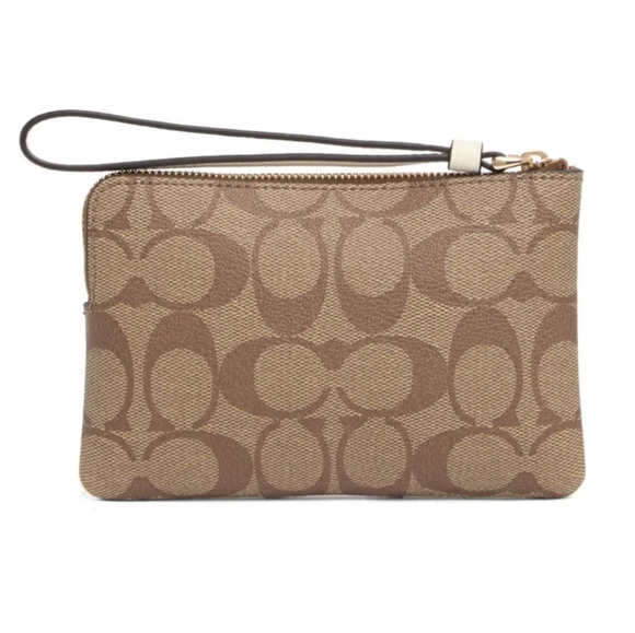 Brand New Coach Leather Strap Monogram Wristlet. Still wrapped! Gorgeous! NWOT. - Picture 6 of 7